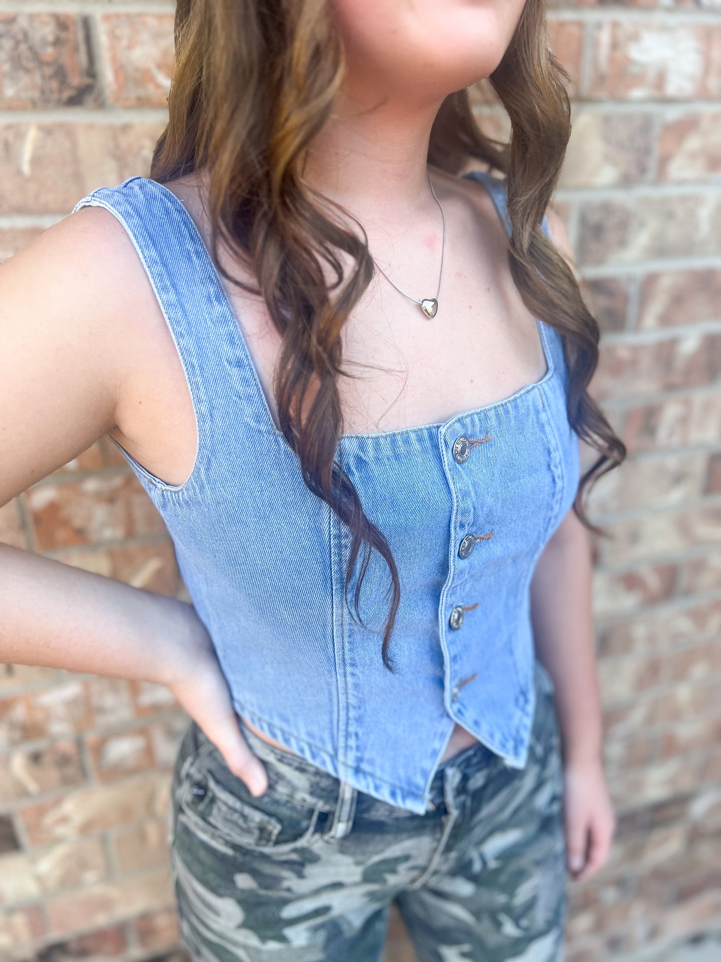 Houston Denim Top