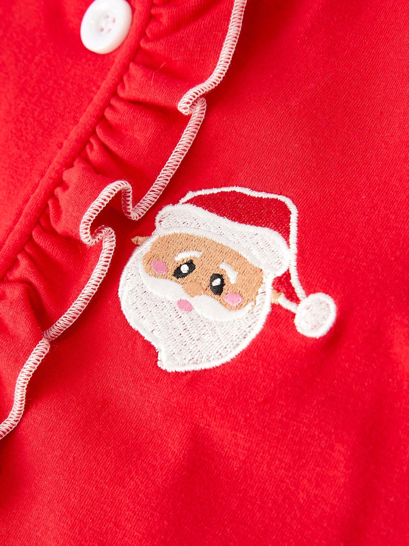 Christmas Red Santa Embroidered Pajamas