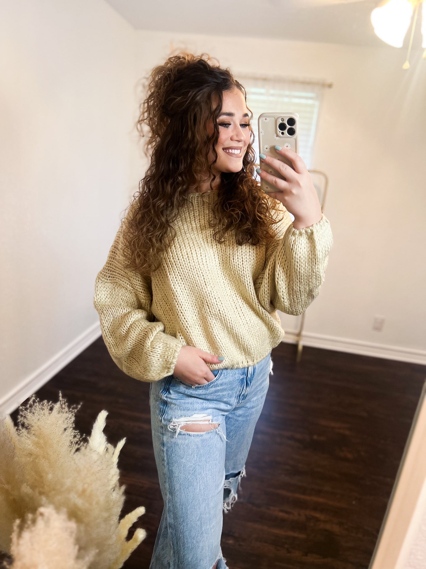 Cream Chunky Knit Sweater